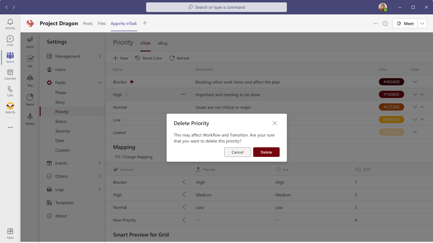 eTask Priority