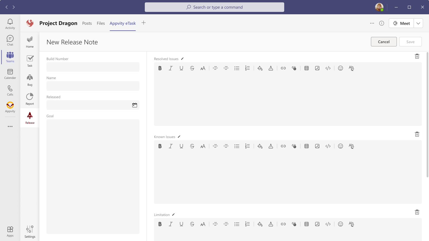 eTask Release Note